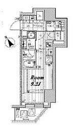 メイクスデザイン芝公園 10階ワンルームの間取り