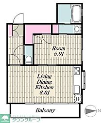 レイランド・アザブ 7階1LDKの間取り