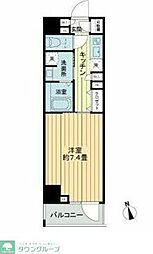 フレシア中目黒 4階1Kの間取り