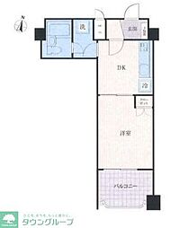 インペリアル広尾 400 4階1DKの間取り