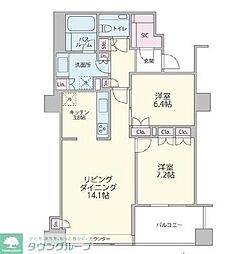 ザ・神宮前レジデンス 7階1LDKの間取り