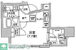 アイルカナーレ品川南 14階1Kの間取り