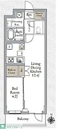 Live Casa千鳥町 1LDKの間取図画像