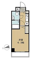 グランド・ガーラ高輪 1Kの間取図画像