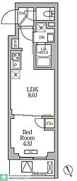 ハーモニーレジデンス馬込 1LDKの間取図画像