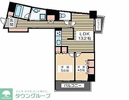ラフィネ大崎 2LDKの間取図画像
