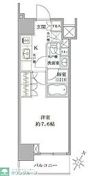 ザ・パークワンズ品川戸越 1Kの間取図画像