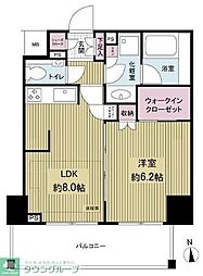 アデニウム東日本橋 1LDKの間取図画像
