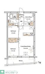 BRANSIESTA目黒中央町 2SLDKの間取図画像