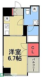 WestTerrace汐留 1Kの間取図画像