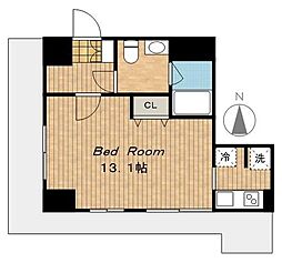 エスティメゾン戸越 1Kの間取図画像
