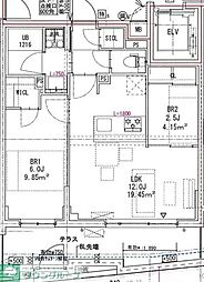 ルネサンスコート学芸大学 2LDKの間取図画像