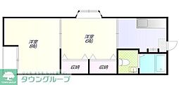 タウンハウス 2DKの間取図画像