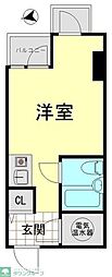 パラシオン浜松町 ワンルームの間取図画像