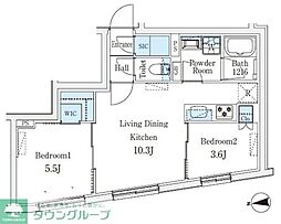 CREATIF桜新町 2LDKの間取図画像