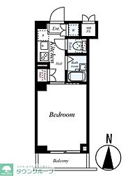 ルーブル中延壱番館 1Kの間取図画像