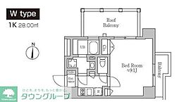 レジディア南品川 1Kの間取図画像