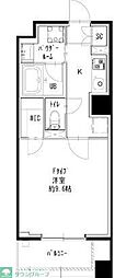 オハグランデ品川 1Kの間取図画像