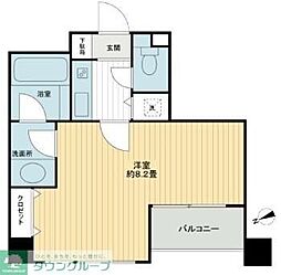 エンゼルピュア高輪 1Kの間取図画像