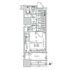ローレルタワールネ浜松町 ワンルームの間取図画像