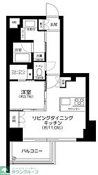 クレイス月島キャナルフロント 1LDKの間取図画像