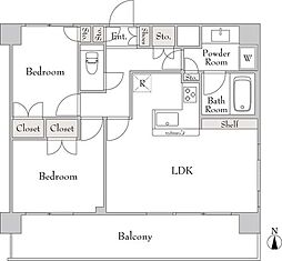 フォレシティ秋葉原 2LDKの間取図画像