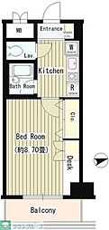 協和高輪マンション 1Kの間取図画像