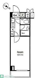 ルーブル学芸大学六番館 1Kの間取図画像