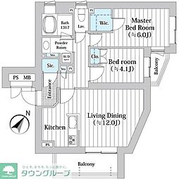 PARKTOTOROS01 2LDKの間取図画像