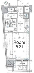 メイクスデザイン南青山 1Kの間取図画像