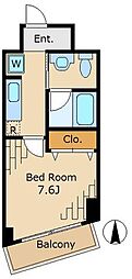 ロワジール三軒茶屋 1Kの間取図画像