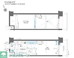 ZOOM芝浦 1Kの間取図画像
