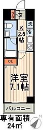 コンフォリア豊洲 1Kの間取図画像