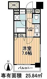 COMFORIA清澄白河サウス 1Kの間取図画像