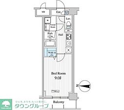 キャメルプレイス 1Kの間取図画像