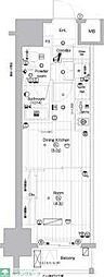 プレミアムキューブ亀戸 1DKの間取図画像