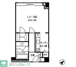 KDXレジデンス南青山 ワンルームの間取図画像