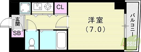 コンフォール甲子園口 ｜兵庫県西宮市二見町(賃貸マンション1K・3階・20.30㎡)の写真 その2