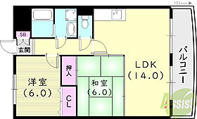 エスポワール南清水  ｜ 兵庫県尼崎市南清水9-1（賃貸マンション2LDK・2階・56.00㎡） その2