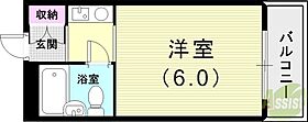 アニバーサリー40th  ｜ 兵庫県西宮市津門川町12-13（賃貸マンション1R・5階・16.00㎡） その2