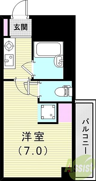 エヌタス武庫之荘 ｜兵庫県尼崎市武庫町3丁目(賃貸マンション1R・2階・21.00㎡)の写真 その2