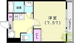 AMAGASAKI Modern Height  ｜ 兵庫県尼崎市西本町3丁目47（賃貸アパート1K・2階・25.34㎡） その2