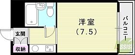 ジョイフル武庫之荘1号棟  ｜ 兵庫県尼崎市南武庫之荘3丁目4-1（賃貸マンション1K・3階・18.09㎡） その2