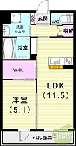 ベルフラワー  ｜ 兵庫県尼崎市武庫之荘本町3丁目26（賃貸アパート1LDK・1階・42.50㎡） その2