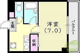 サウザンド塚口  ｜ 兵庫県尼崎市塚口町1丁目13-8（賃貸マンション1K・7階・21.06㎡） その2