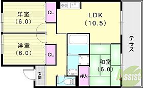 ルミエール　Ｂ棟  ｜ 兵庫県伊丹市野間8丁目6-23（賃貸アパート3LDK・1階・68.34㎡） その2