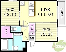 D-room昆陽北  ｜ 兵庫県伊丹市昆陽北1丁目7-6（賃貸アパート2LDK・2階・54.23㎡） その2