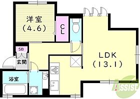 ラシュレ二ノ坪  ｜ 兵庫県尼崎市杭瀬南新町4丁目3-1（賃貸アパート1LDK・1階・44.76㎡） その2