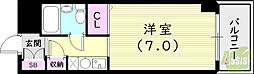 メルベールマウンテンヴィレッジ 3階1Kの間取り