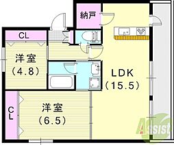 間取図画像 2LDK